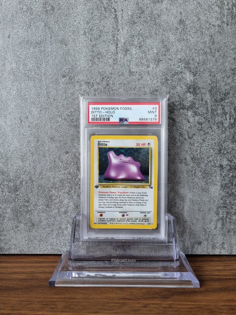 first edition ditto pokemon card Ditto Pokemon Card Credit Card Credit Card Skin – Anime Town Creations