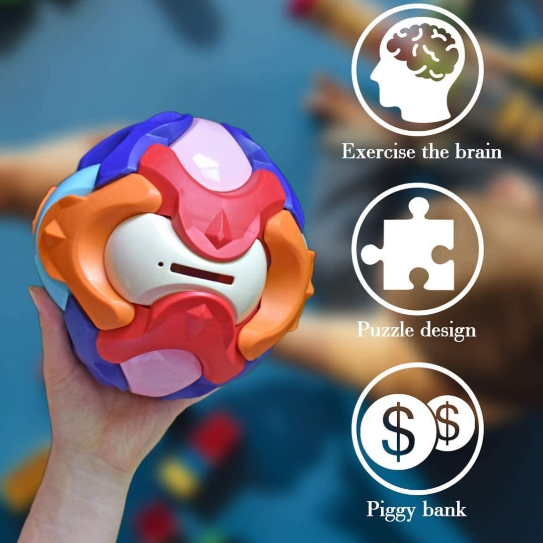 Puzzle Assembly Ball Diy Piggy Bank Educational Toys For Child, Hobbies