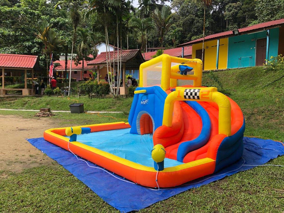 Race Car Slide Boys Girls Baby Birthday Party Bouncy Castle Golf Club Bangi Putrajaya Ampang