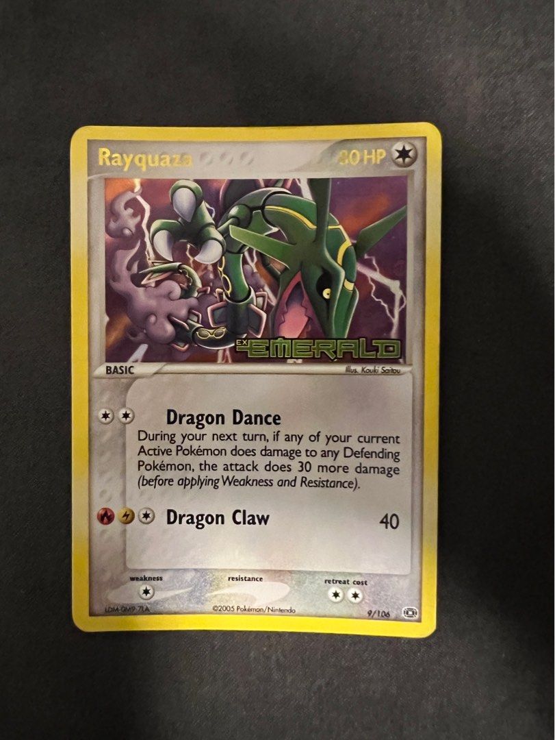 Check the actual price of your Rayquaza 9/106 Pokemon card