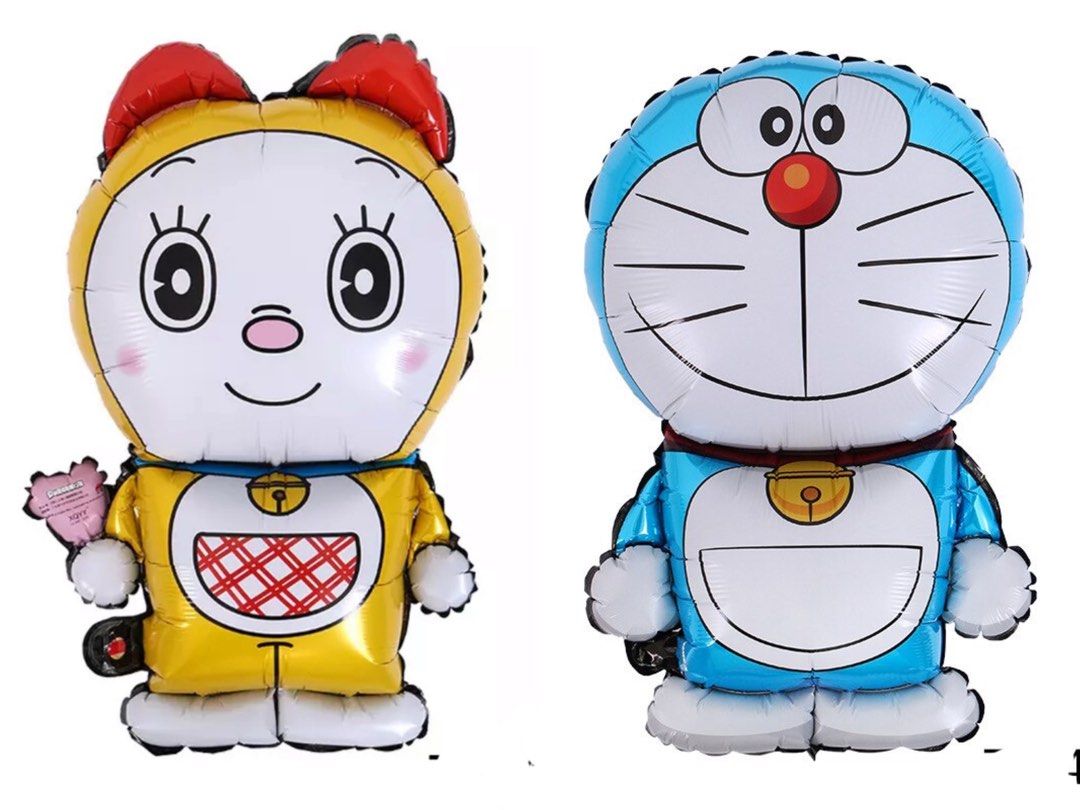 Ready Stock] 2Pcs/Pack Doraemon & Dorami foil(Deflated )balloons, Hobbies &  Toys, Stationery & Craft, Occasions & Party Supplies on Carousell
