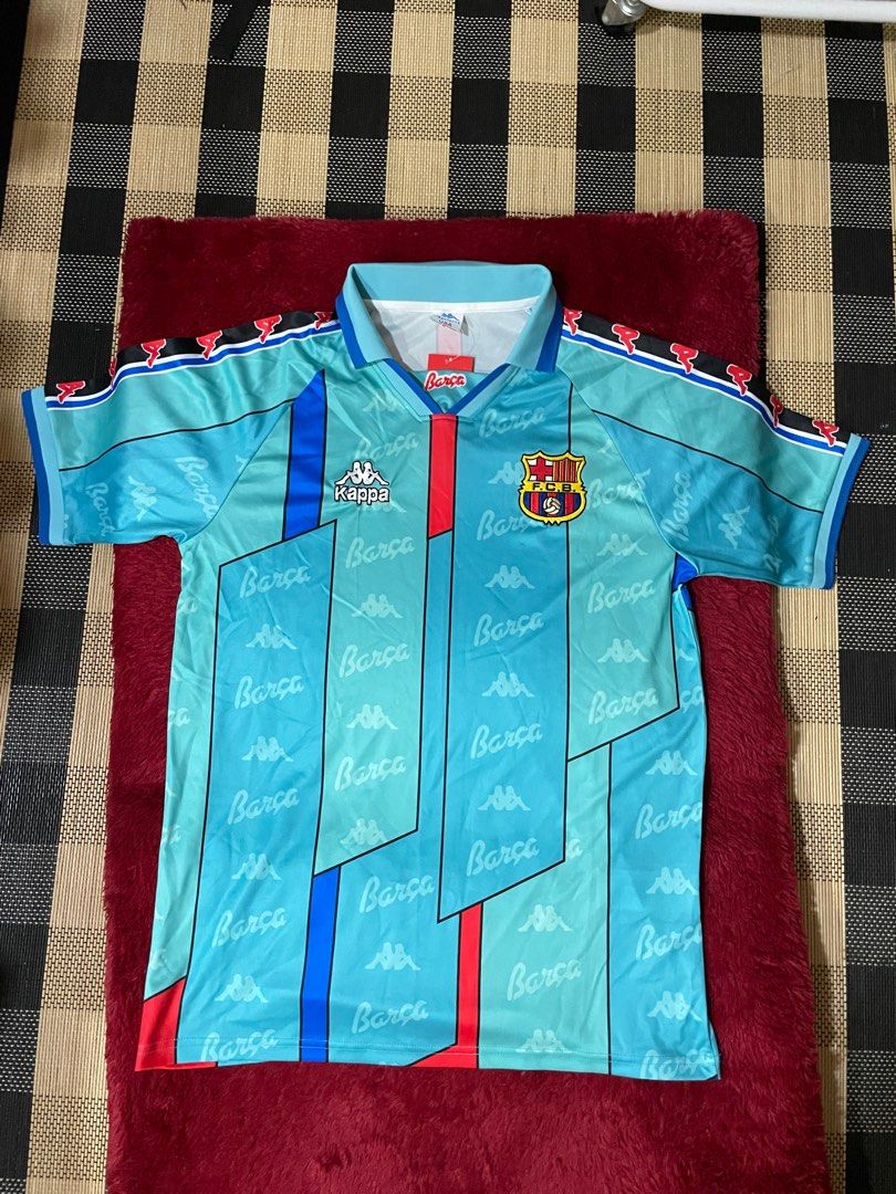 Retro Barcelona Jersey, Men's Fashion, Activewear on Carousell