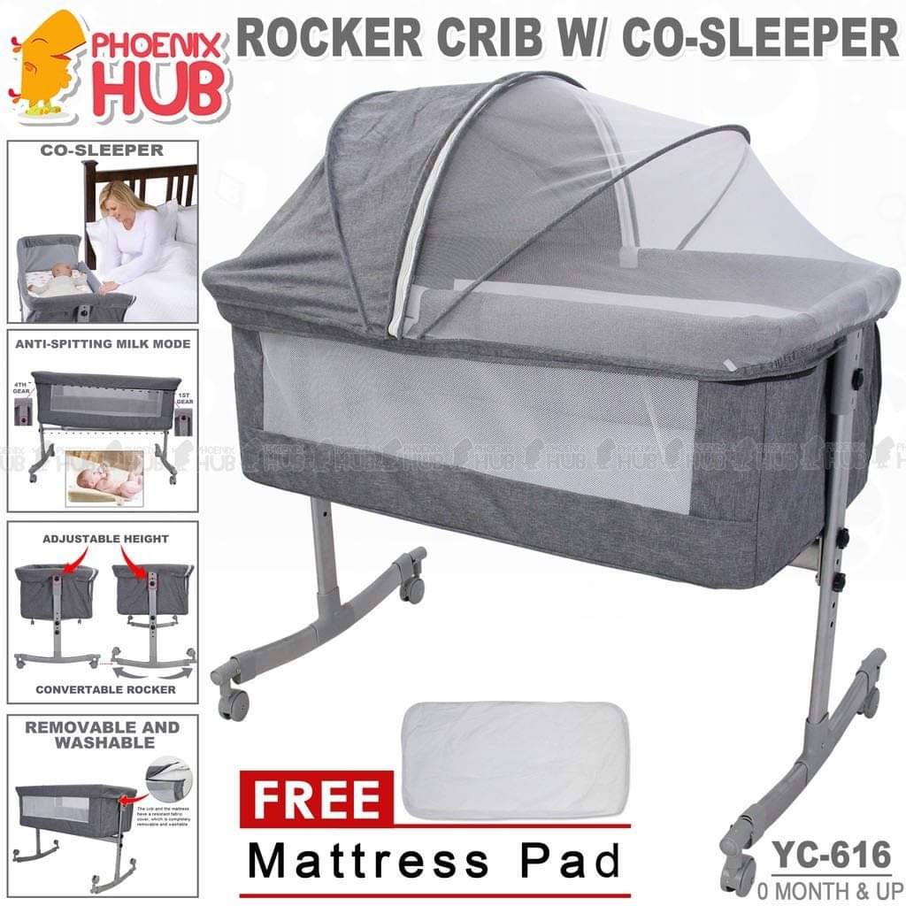 Rocker Crib with Co-Sleeper, Babies & Kids, Baby Nursery & Kids ...