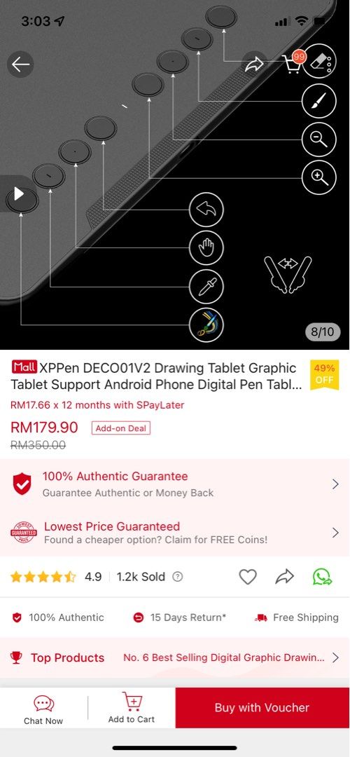 Scratch Pad XP Pen Deco 01 V2, Computers & Tech, Parts & Accessories