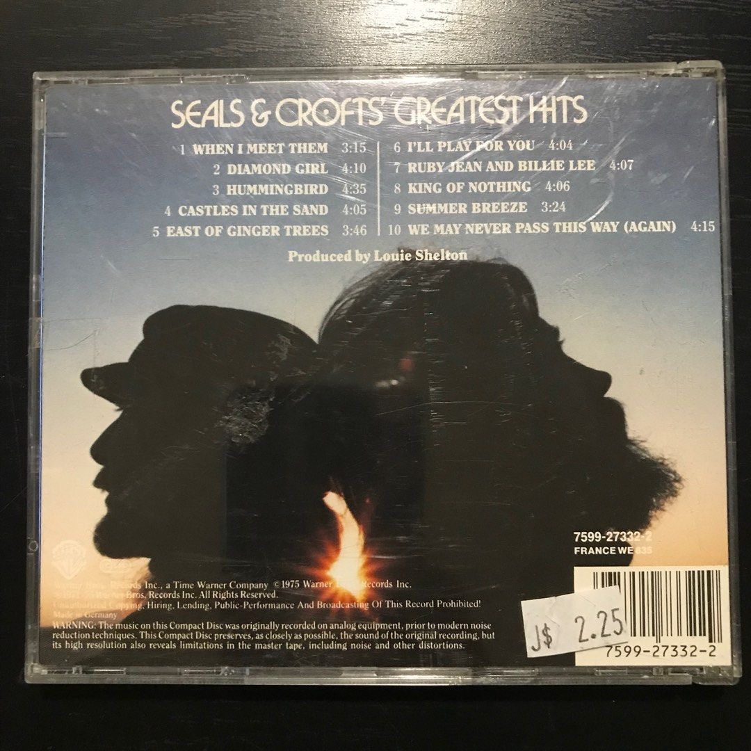 Seals & Crofts Greatest Hits CD (Box Aus), Hobbies & Toys, Music