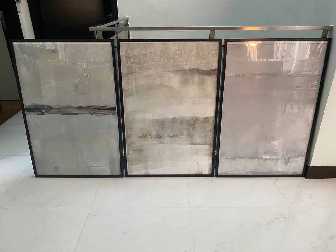 Set of 3 Ikea Ribba Frames & Prints, Furniture & Home Living, Home