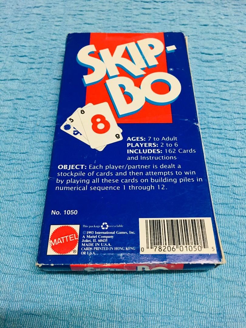 Skip Bo Card Game, Hobbies & Toys, Toys & Games on Carousell