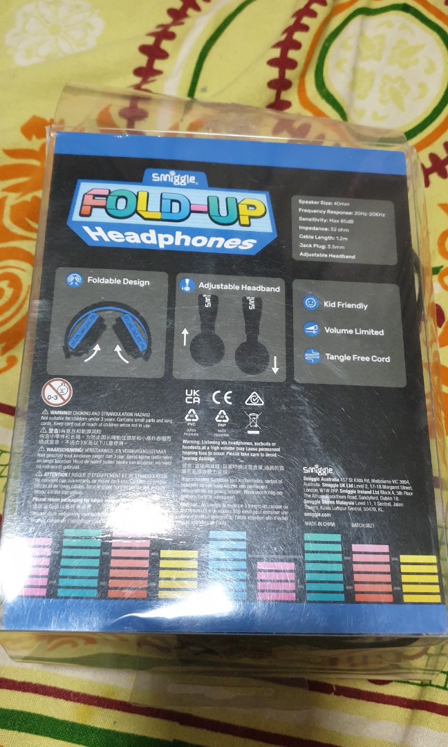 Smiggle Foldup Headphone, Audio, Headphones & Headsets on Carousell
