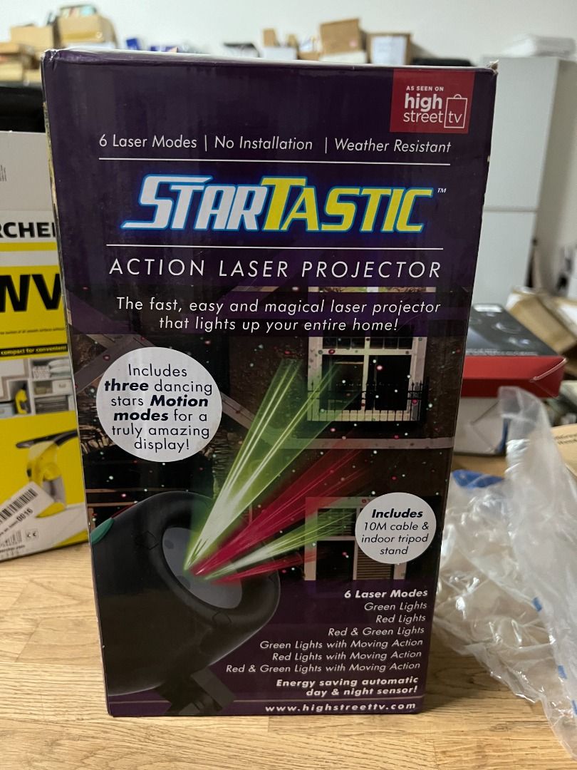 StarTastic Holiday Light Show Action Laser Light Projector As Seen On
