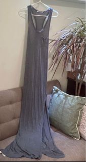 T by Alexander Wang 棉質長裙 灰色64227392489347110