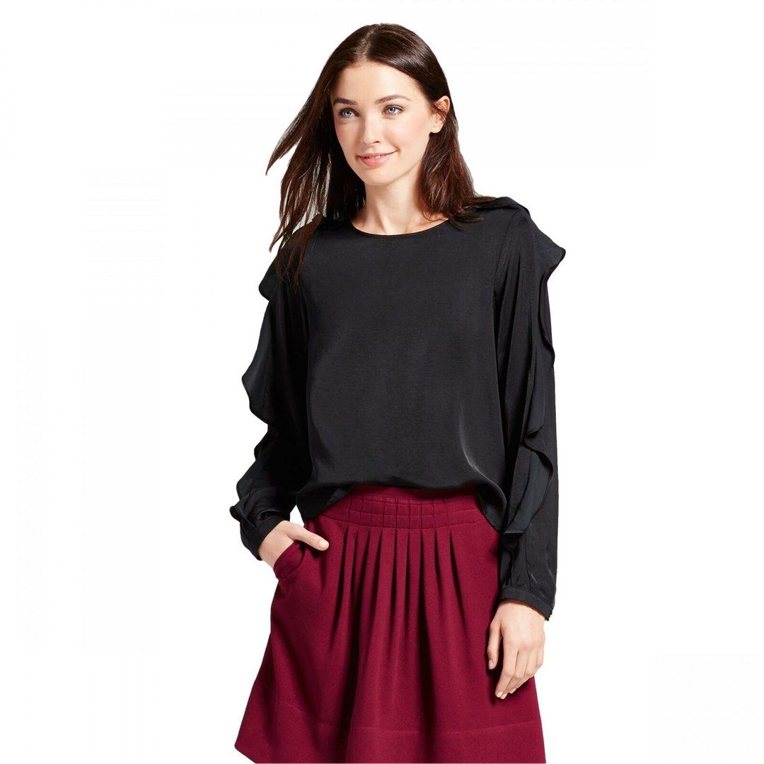 Target ruffle sale blouse