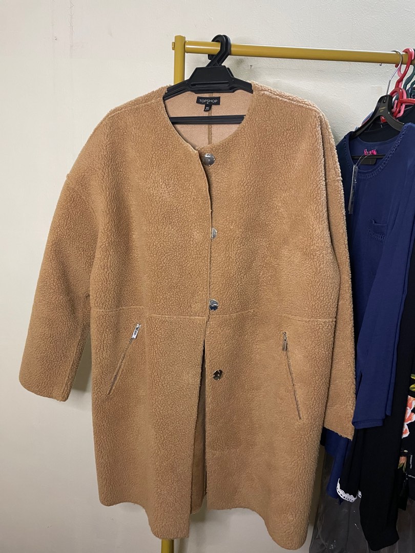 Borg coat outlet topshop