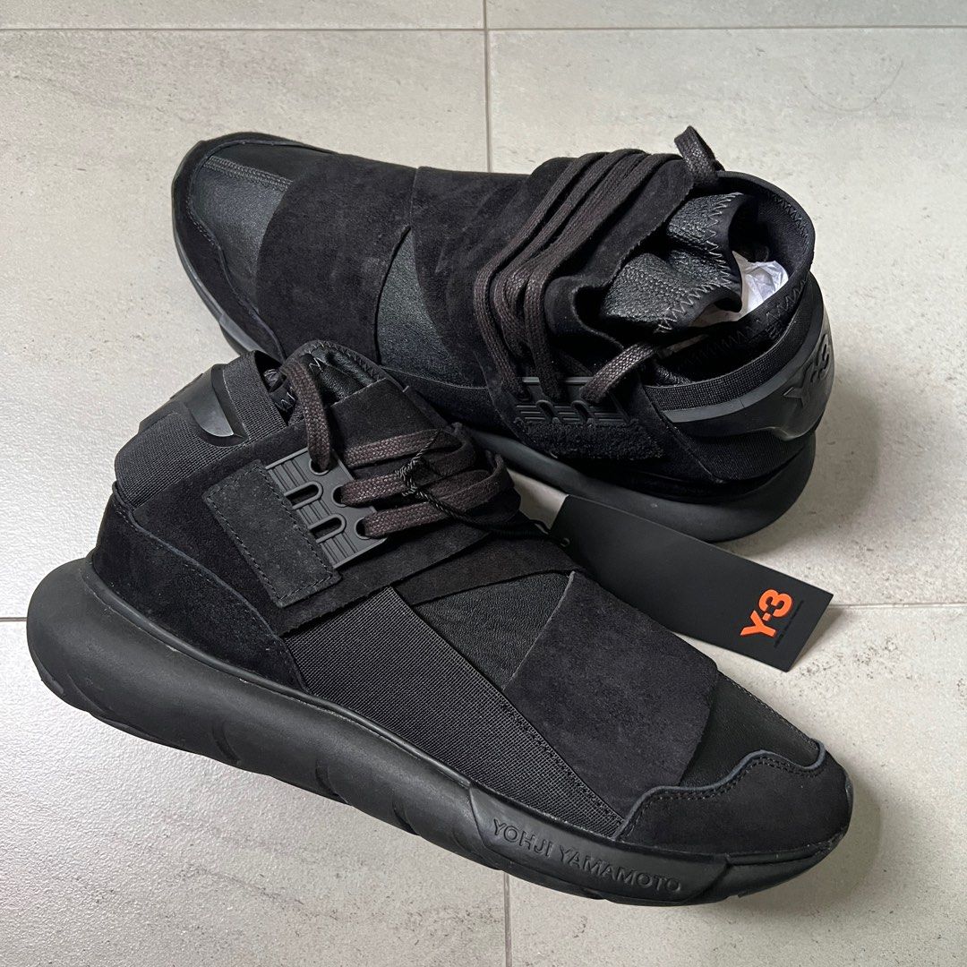 Y3 qasa high top lux triple black