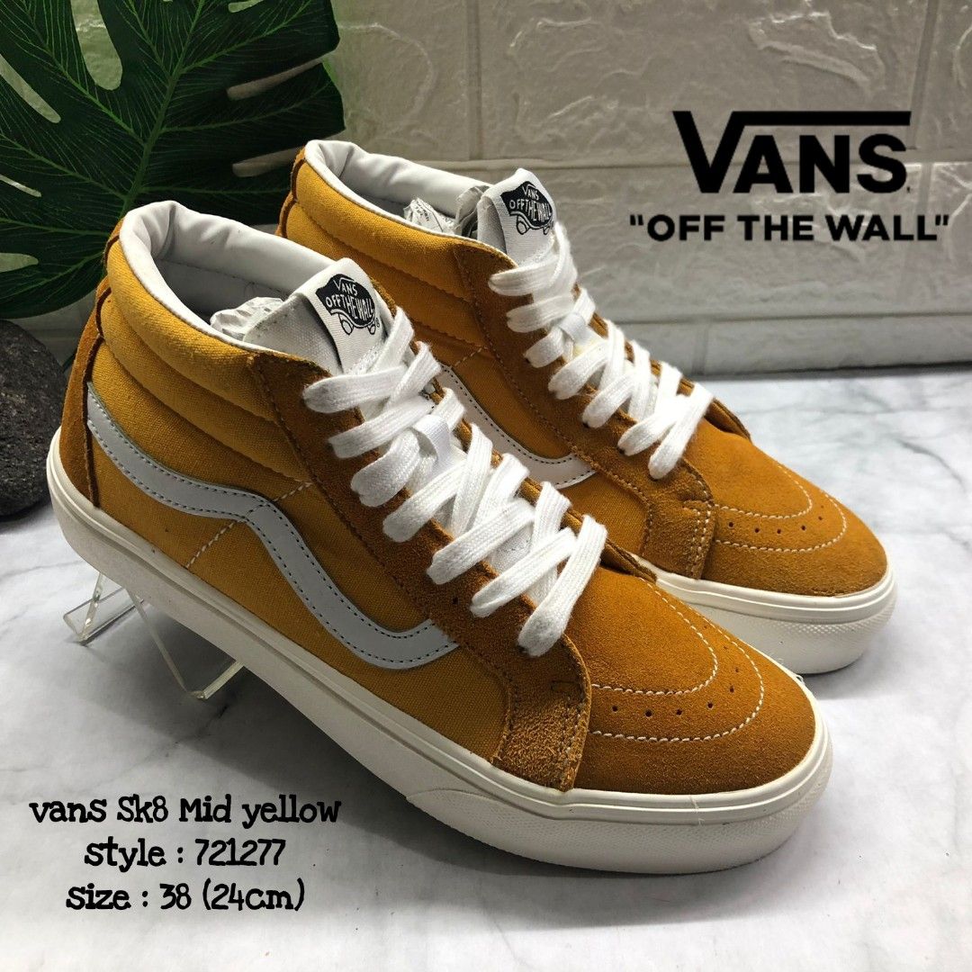 Vans mid yellow top