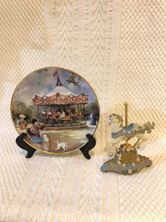 Vintage 1992 Franklin Mint CAROUSEL DAYDREAMS 8" Porcelain Collector Plate