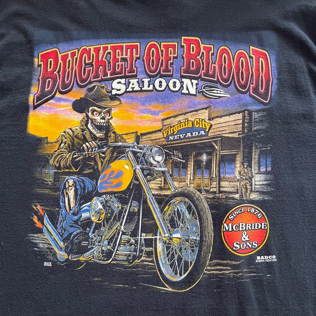 Vintage Bucket of Blood Saloon, Men's Fashion, Tops & Sets, Hoodies on