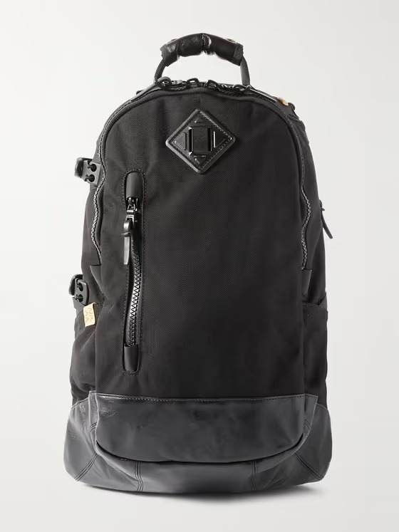 Visvim Leather-Trimmed Cordura Backpack Black 20L, Men's Fashion, Bags ...