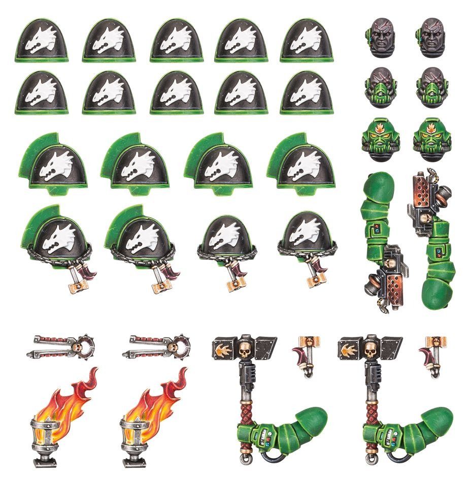 Warhammer 40k Salamanders Primaris Upgrade Sprue + Transfer Sheet
