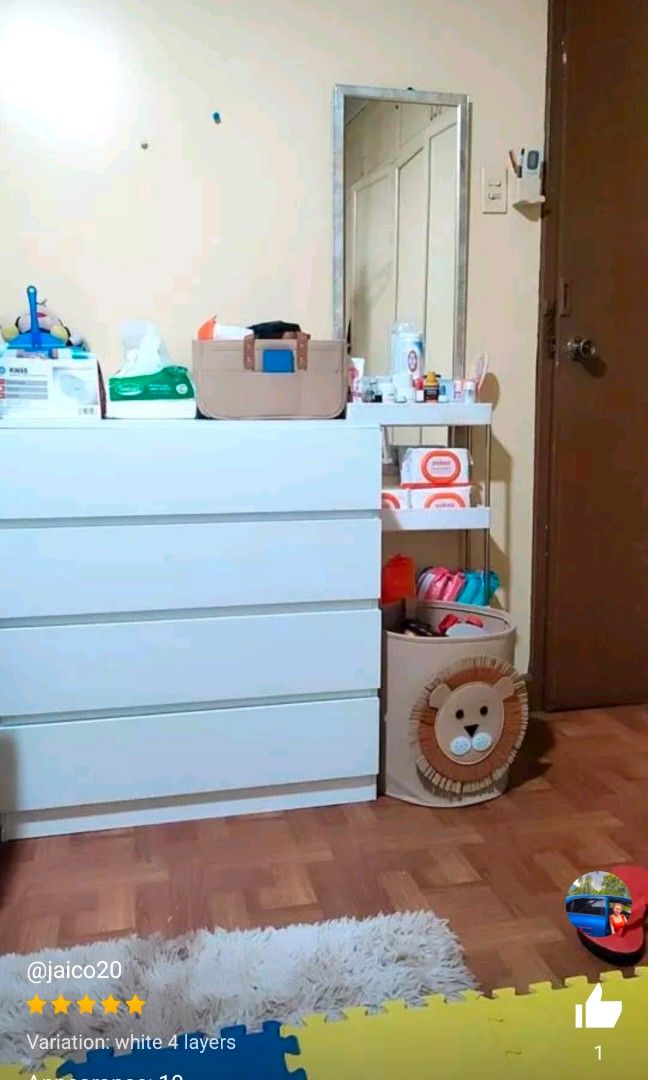white cabinet minimalist (Category: Shelves, Cabinets & Racks) located in Antipolo. Submitted by secondhandstuff03 (Listing ID 1195234173, Image 3). Description: sa halagang 1859 may minimalist and simple white cabinet good quality worth 4k to 7k sa iba and sa mall here wala pang 2k may elegant na usong uso sa mga home buddies.