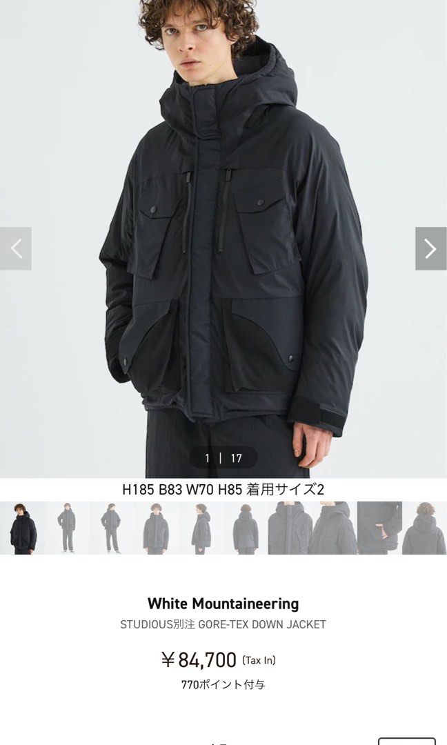 White Mountaineering GORE-TEX DOWN JACKET, 男裝, 外套及戶外衣服