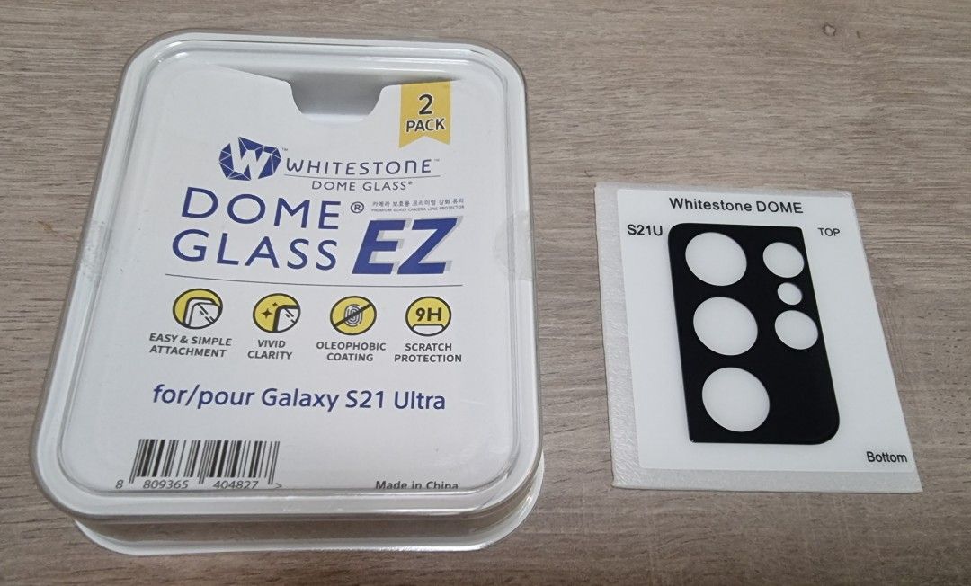 Whitestone Dome Glass Camera Lens Protector for S21 Ultra, Mobile