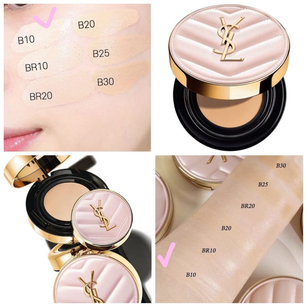 YSL Touche Eclat Glow Pact Cushion High Cover Mesh Foundation SPF50/PA++++  #B10 Porcelain mini size gr 5gr with box