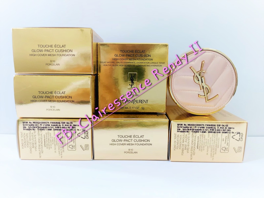 YSL Touche Eclat Glow Pact Cushion High Cover Mesh Foundation