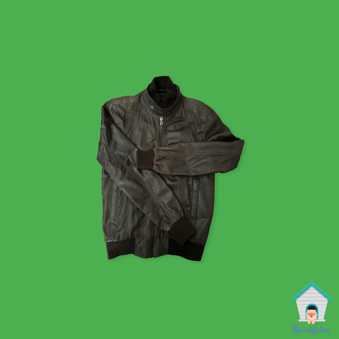 Zara Leather Jacket, Men's Fashion, Coats, Jackets and Outerwear on