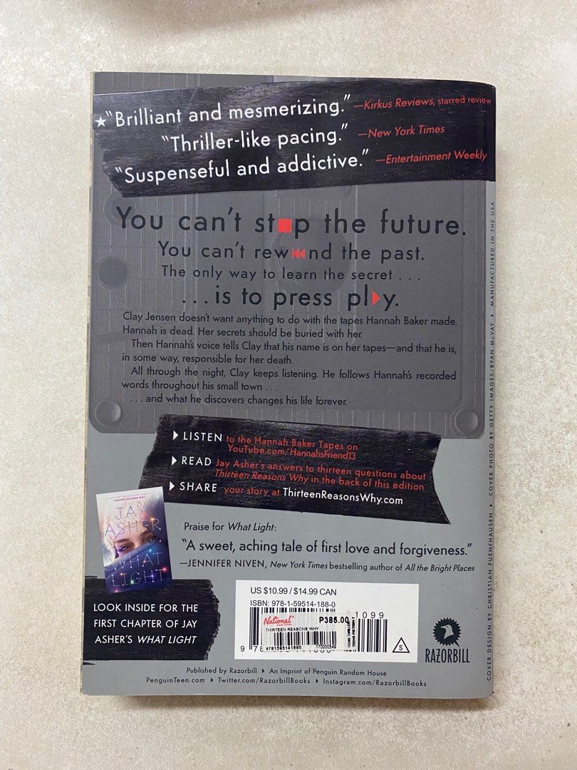 13 Reasons Why Book, Hobbies & Toys, Books & Magazines, Fiction & Non
