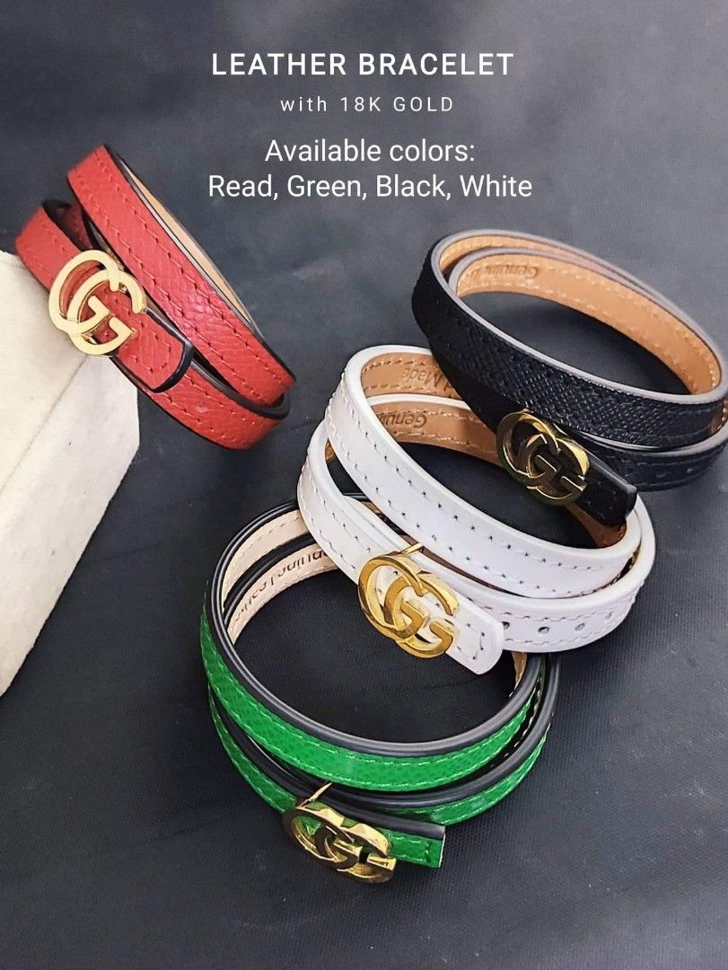 Gucci leather bracelet womens hotsell