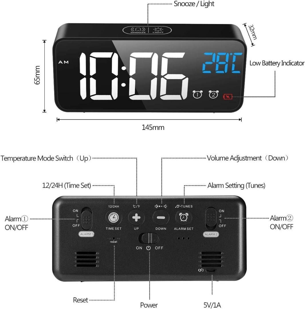 [2532] LED Music Alarm Clock, Furniture & Home Living, Home Decor, Clocks on Carousell