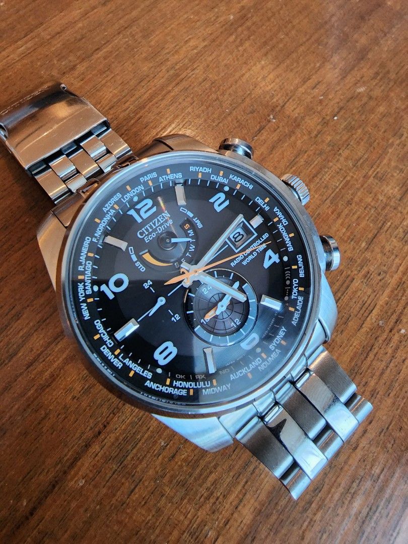 Citizen eco drive world time at clearance at9010 52e