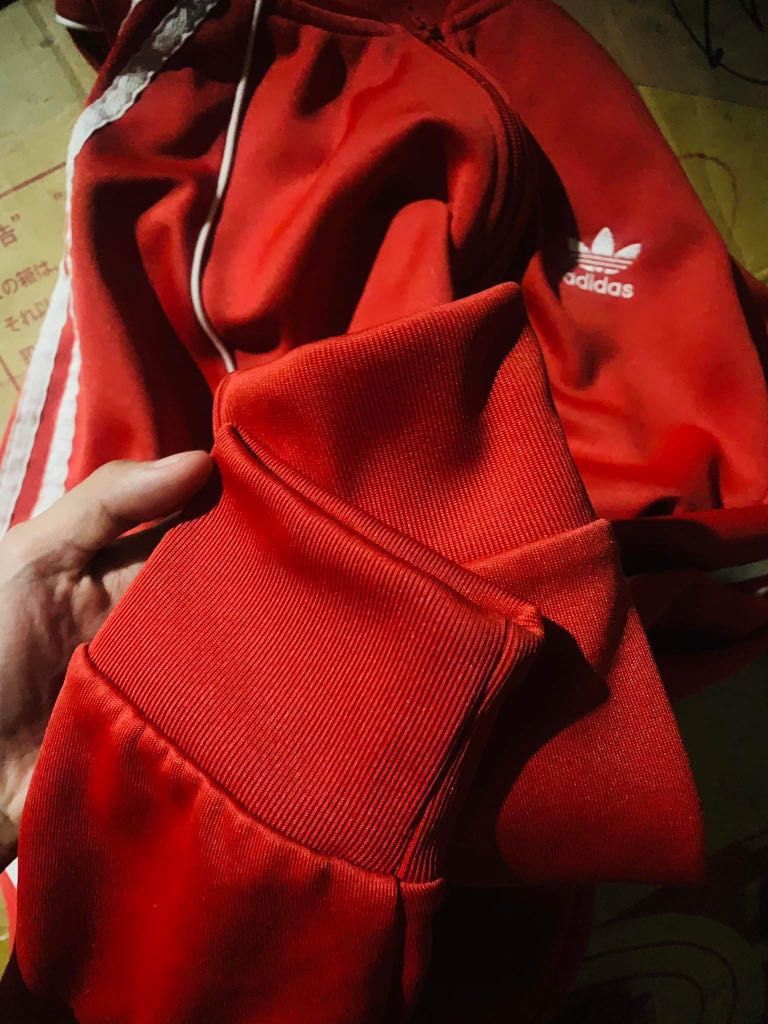 Adidas authentic Red Track Jacket, Women's Fashion, Coats, Jackets and