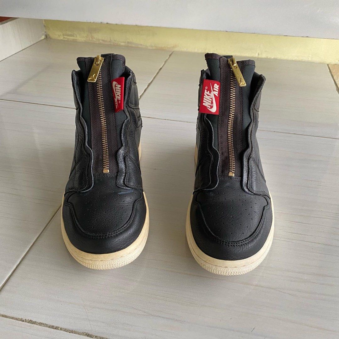 Jordan 1 retro high discount zip black sail (w)