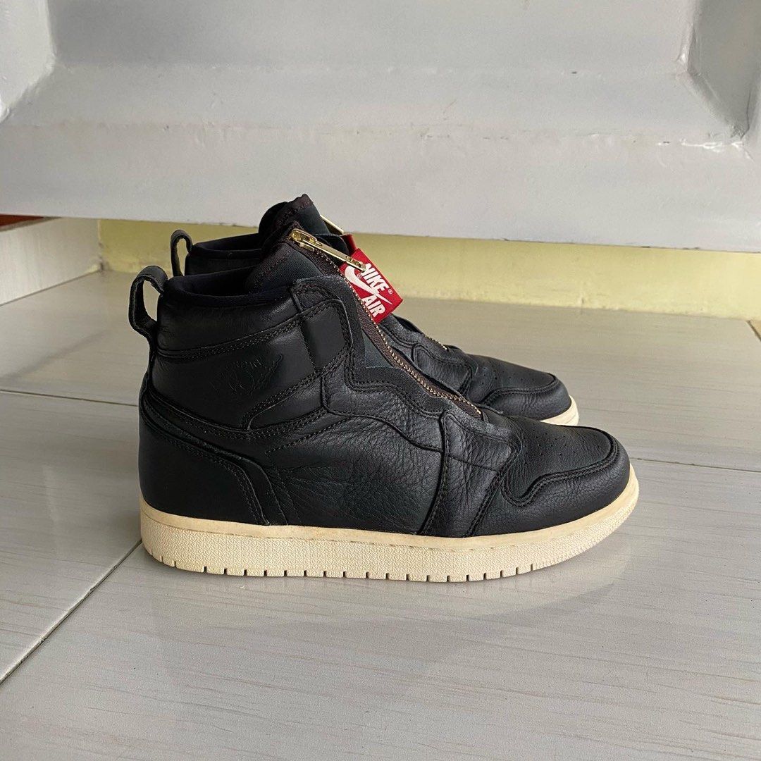 Air Jordan 1 Retro High Zip Black Sail Original Fesyen Pria