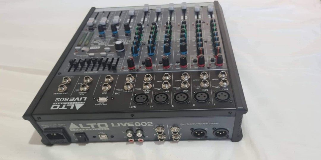 Alto Professional Live 802 Mixer (Category: Soundbars, Speakers & Amplifiers) located in Quezon City. Submitted by trishiaa21 (Listing ID 1195509743, Image 2). Description: -negotiable price (send me ur offers) - Brandnew Condition - No issues - bought at Salonga Music Alimall Cubao (w/receipt) -original box has already disposed so it's not included open for meetup nearby cubao, quezon city.