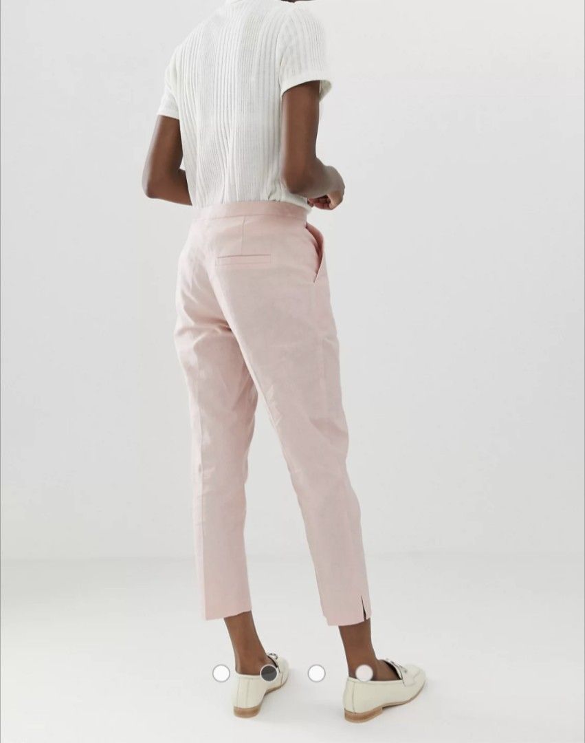 ESPRIT - Embroidered trousers, 100% cotton at our online shop