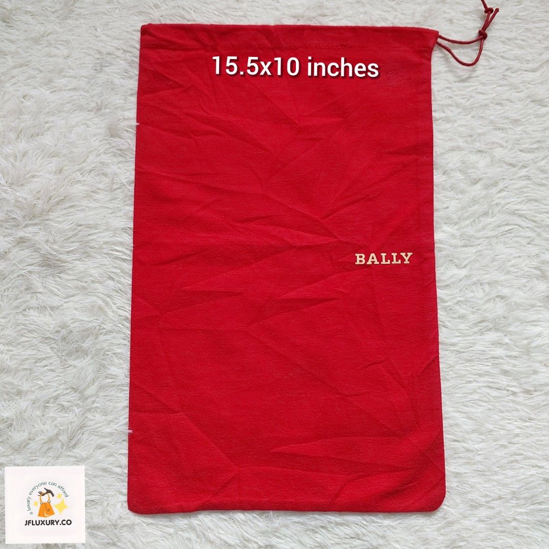 Authentic Bally dust bag 15.5x10 inches (Category: Luxury Bags & Wallets) located in Manila. Submitted by jfluxury.co (Listing ID 1195484876, Image 1). Description: excellent condition no flaws bought in Japan 🇯🇵 💯% Authentic. 😊 Money back guarantee. 😊 Clean and ready to use na po..