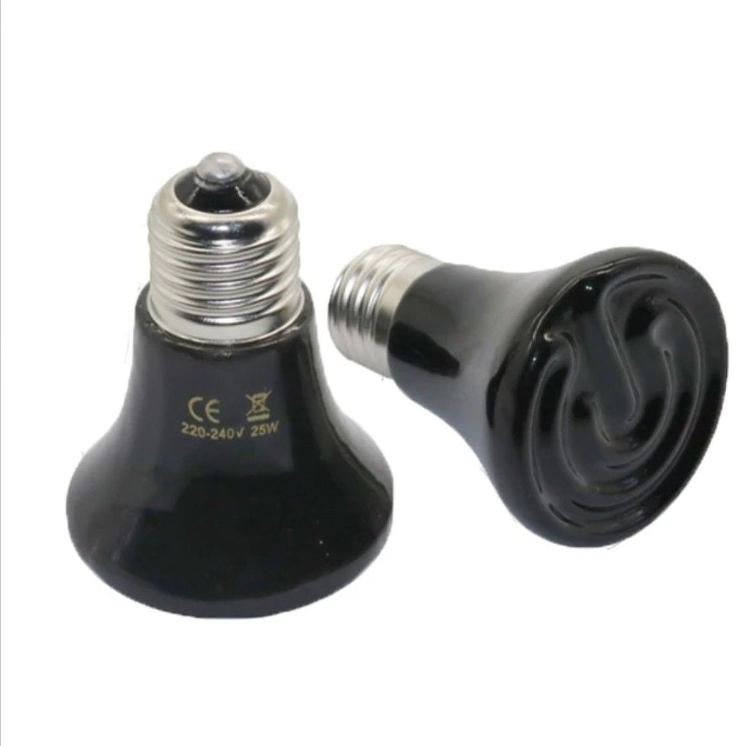 2-Pack 100W Ceramic Heat Emitter – Infrared Reptile Heater Lamp – No Light, Just Heat – For Terrariums, Plants & Animals – E26 Base