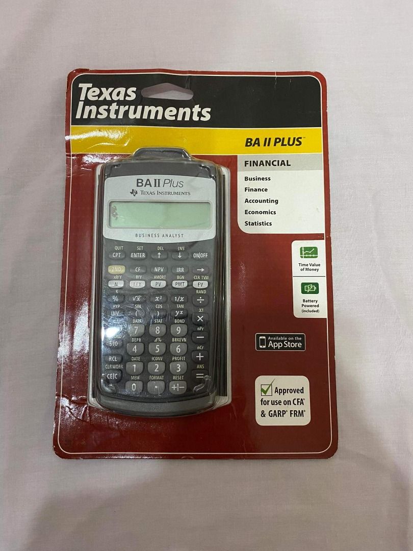 BA II PLUS FINANCIAL CALCULATOR (CFA EXAM), Computers & Tech, Office