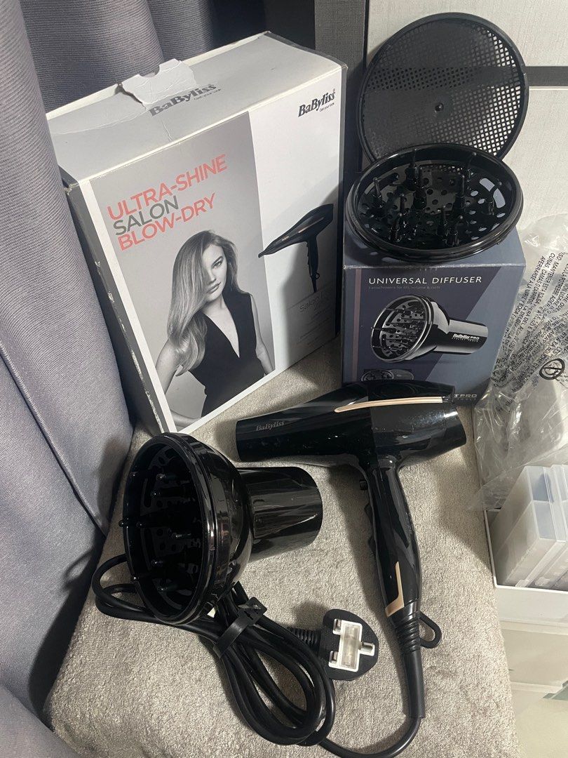 Babyliss Hair Dryer + Disfusser, Beauty & Personal Care, Hair on Carousell