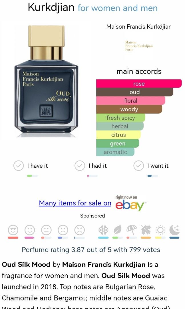 Baccarat Rouge 540 and OUD Silk Mood, Beauty & Personal Care, Fragrance & Deodorants on Carousell