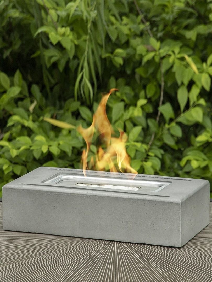 Bio Ethanol Ventless Portable Tabletop Fireplace With Flame Guard, 傢俬