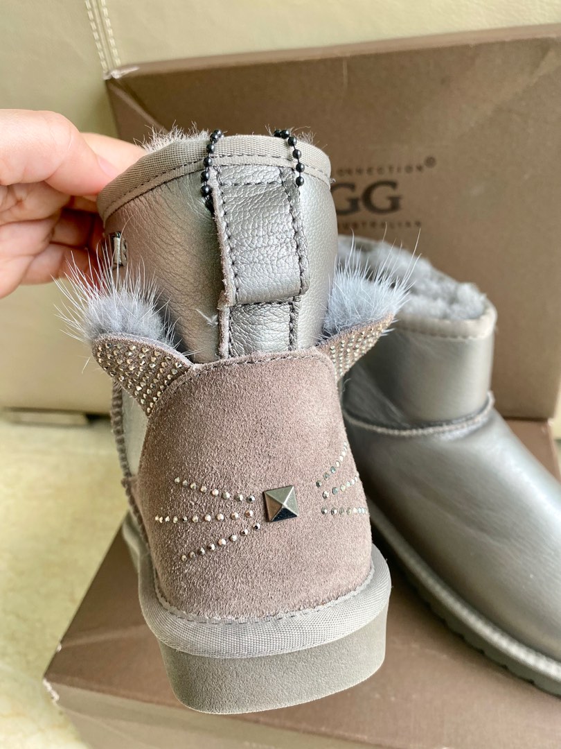 BNIB* UGG Millie Cat Silver Grey Boots 