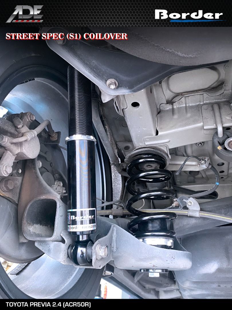 BORDER STREET SPEC (S1) COILOVER ON TOYOTA PREVIA 2.4 (ACR50R), Car ...