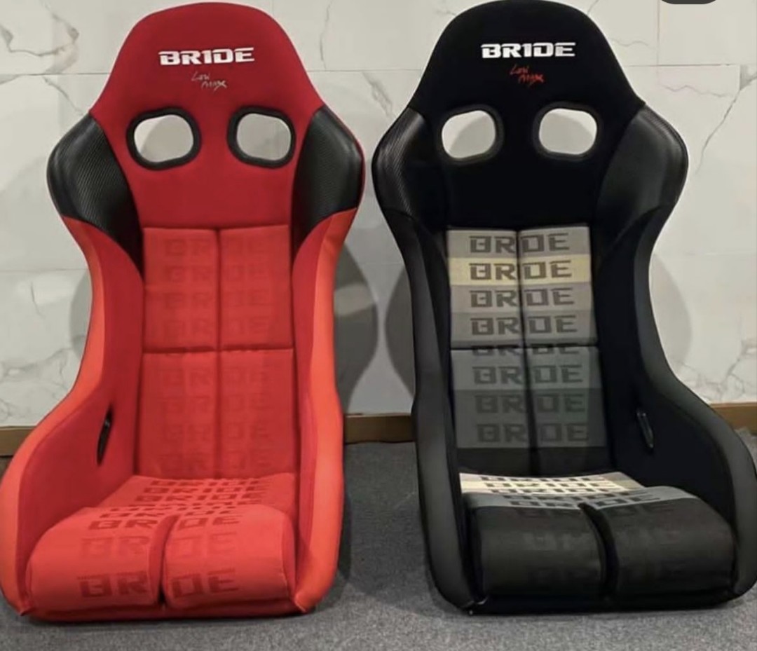 🔥Bride Zeta IV Black & Red Full bucket seats, Car Accessories