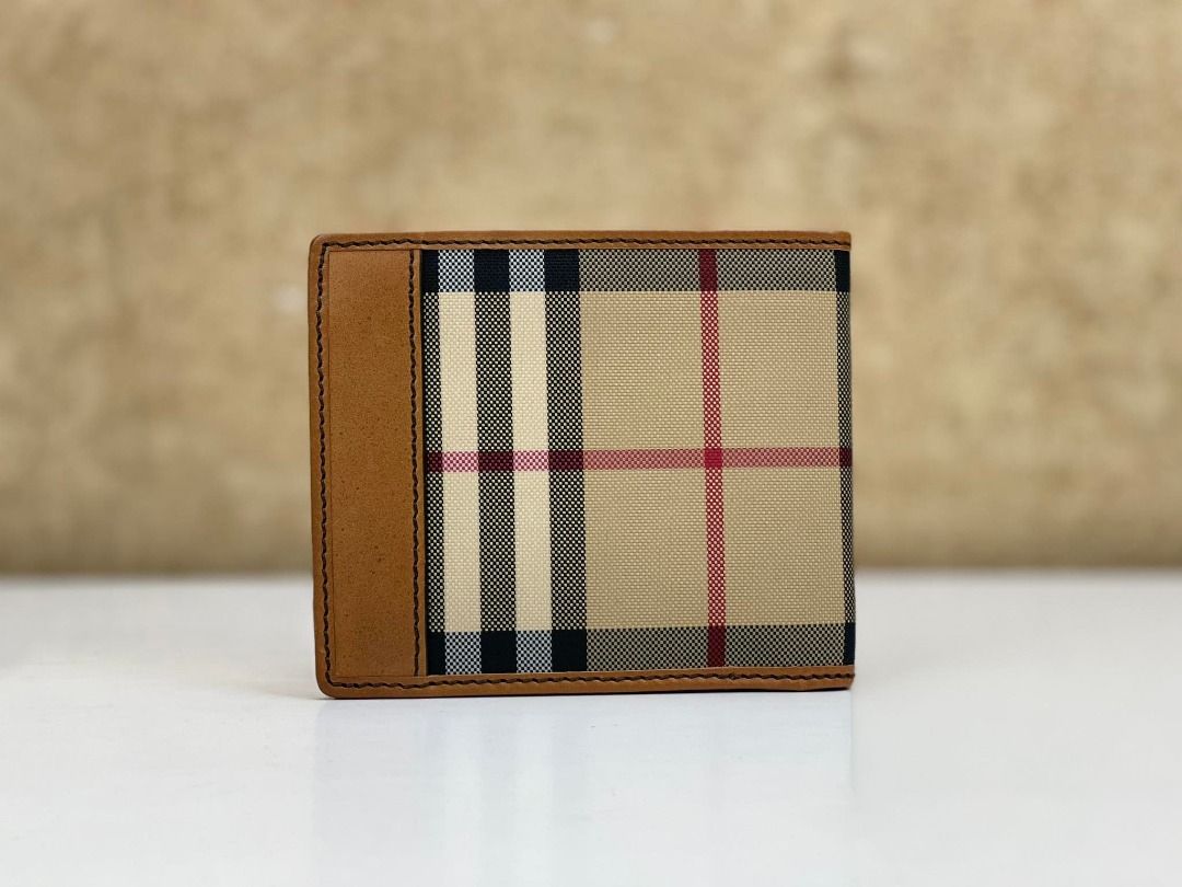 BURBERRY HORSEFERRY CHECK BI FOLD WALLET