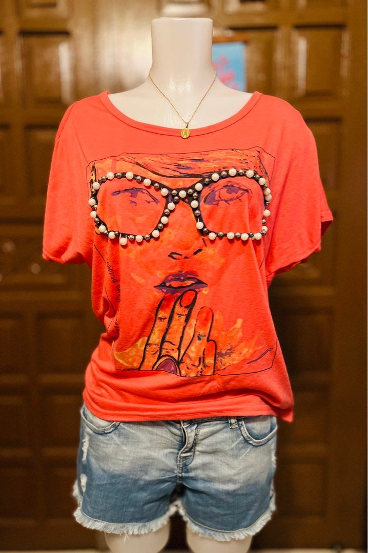 Casual Shirts with Pearls (Category: Shirts) located in Muntinlupa City. Submitted by prlvd.treasures (Listing ID 1195560729, Image 1). Description: Nice in actual S-Semi L .