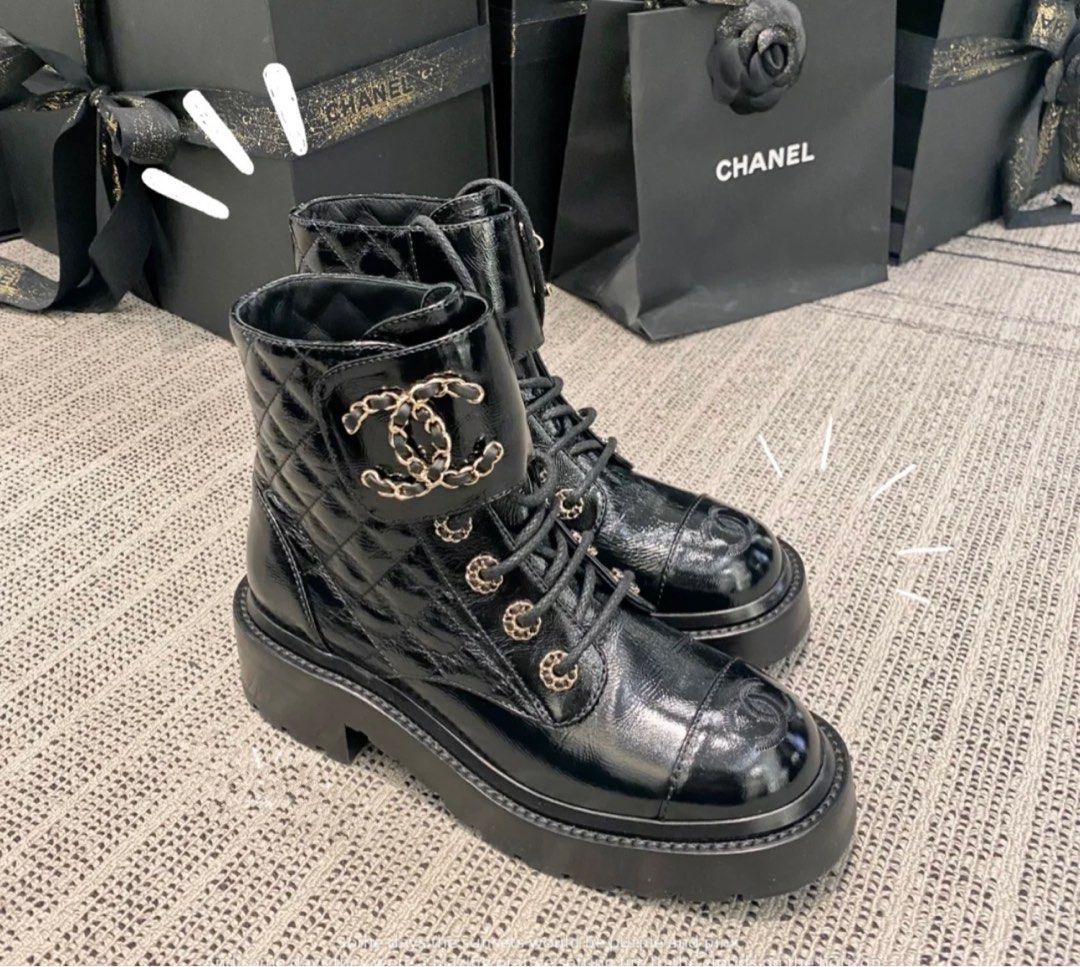 Chanel boots 經典靴款超難買38碼, 女裝, 鞋, 靴- Carousell