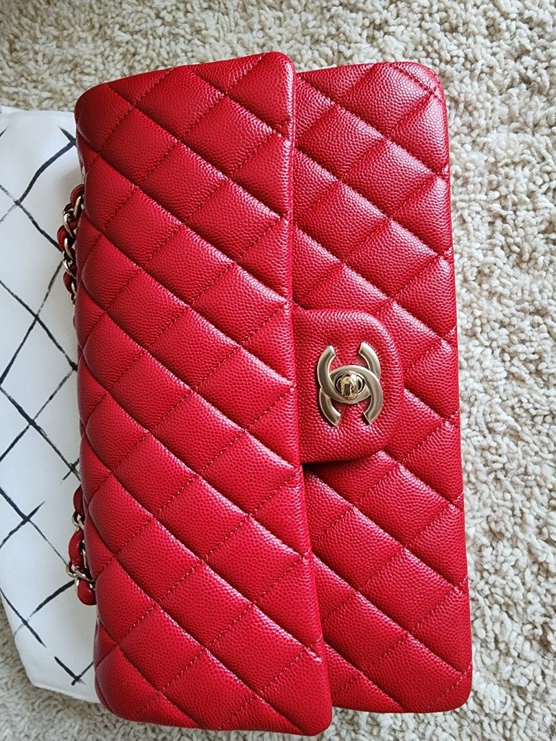 red chanel flap bag medium